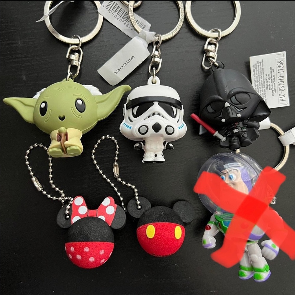 Disneyland Parks keychains Star Wars, Mickey & Minnie Mouse
